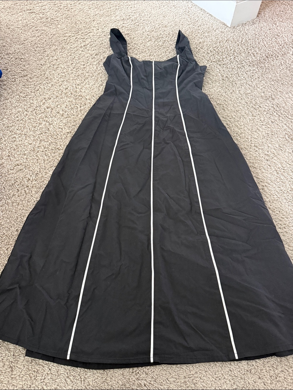 Vici Black Maxi Dress with White Piping